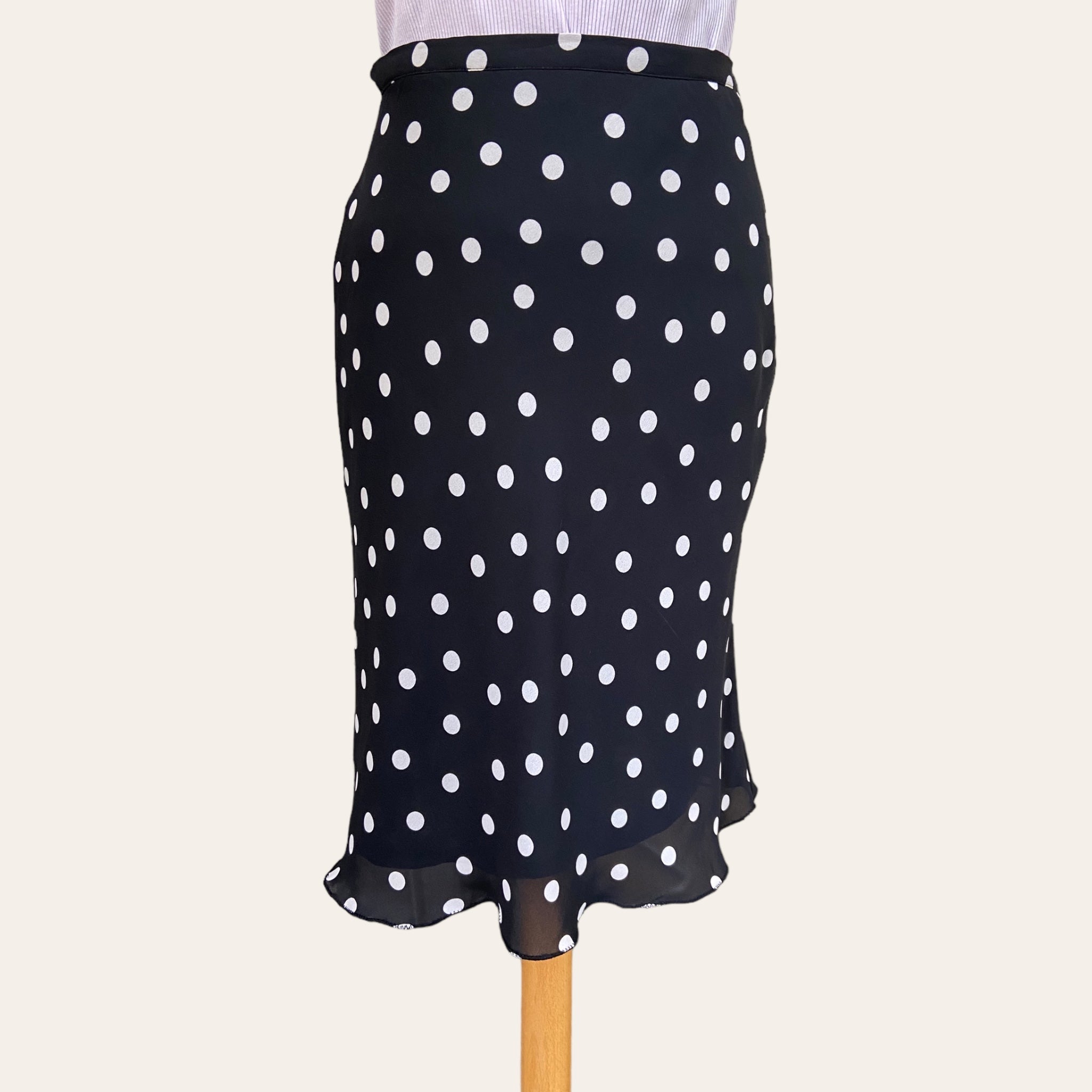 Jupe midi cheap pois