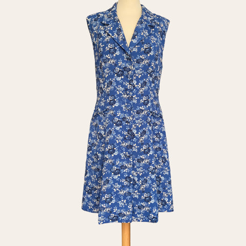 Summer floral print buttoned dress