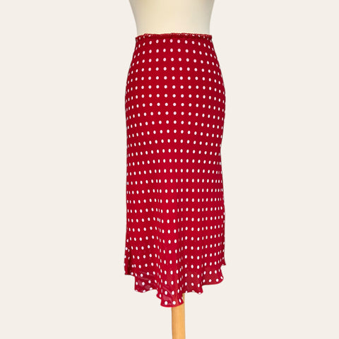 Polka dot midi skirt