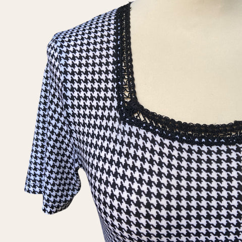 Houndstooth bodysuit