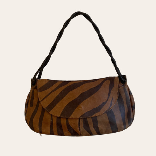 Zebra leather bag