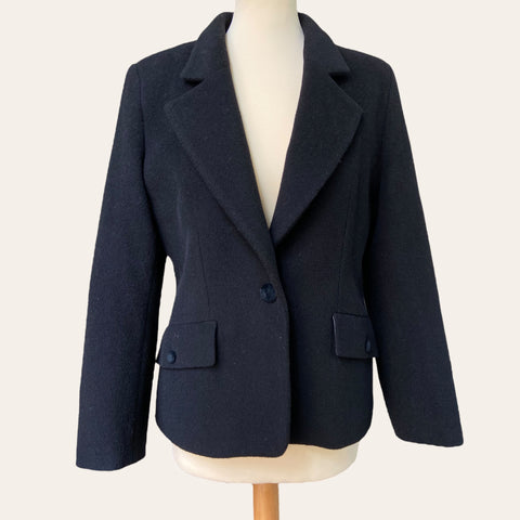 Blazer noir en laine