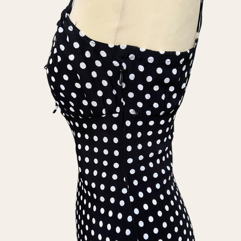 Robe midi imprimé pois