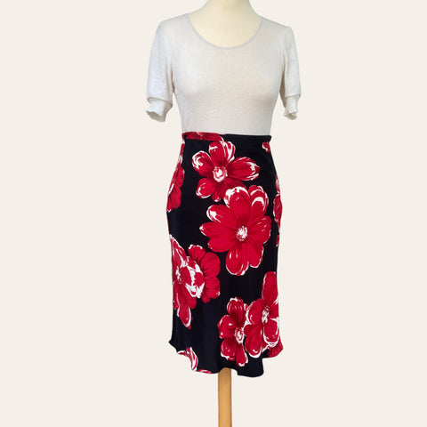 Jupe midi imprimé floral