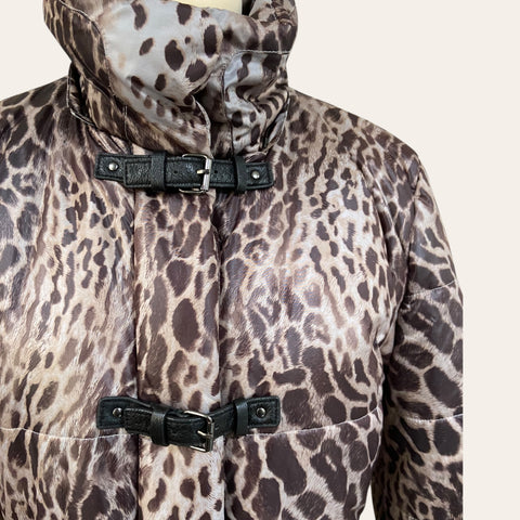 Leopard print down jacket