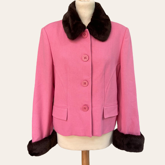 Pink furry jacket