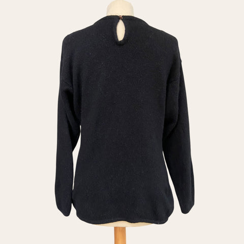 Pull en angora à broderies