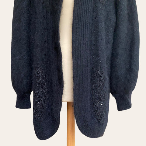 Cardigan fluffy en angora