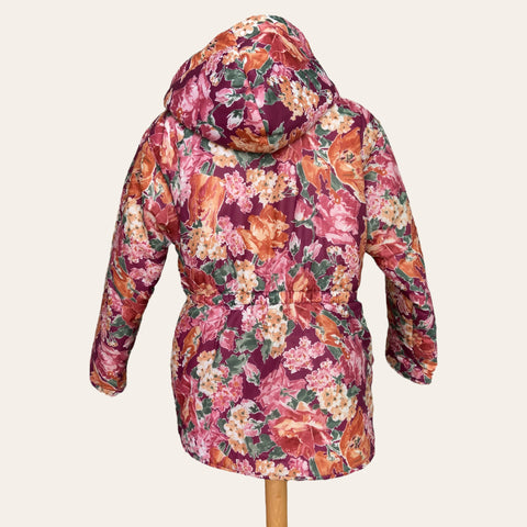 Floral print down jacket