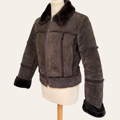 Manteau blouson en cuir