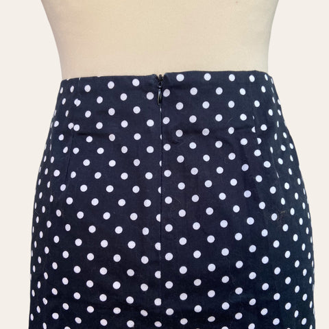 Polka dot print mini skirt