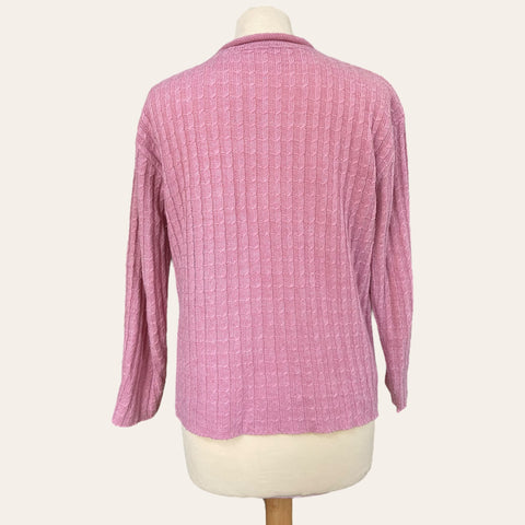 Pull rose en laine