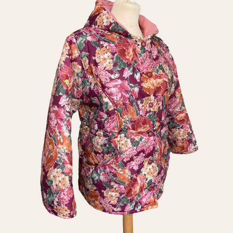 Floral print down jacket