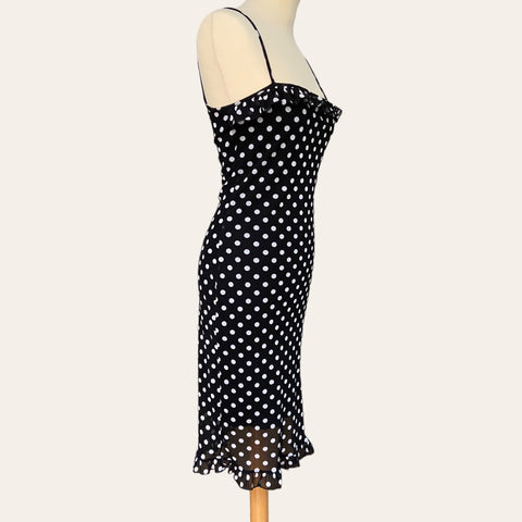 Robe midi imprimé pois