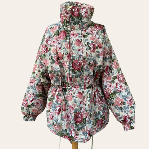 Parka doudoune imprimé floral