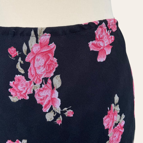 Floral print midi skirt