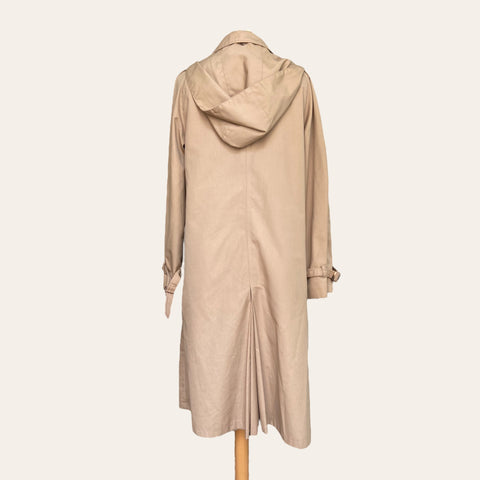 Trench beige à capuche