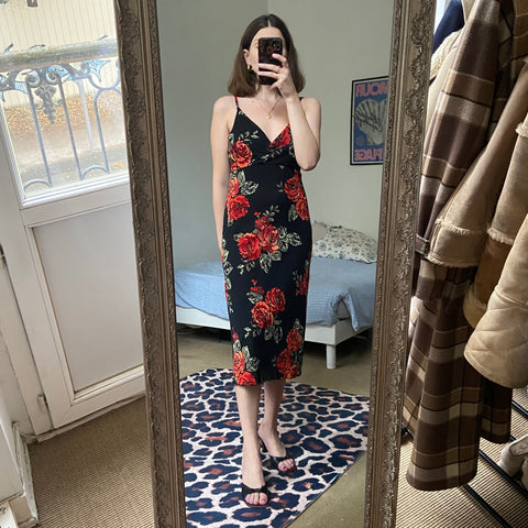 Floral print midi dress