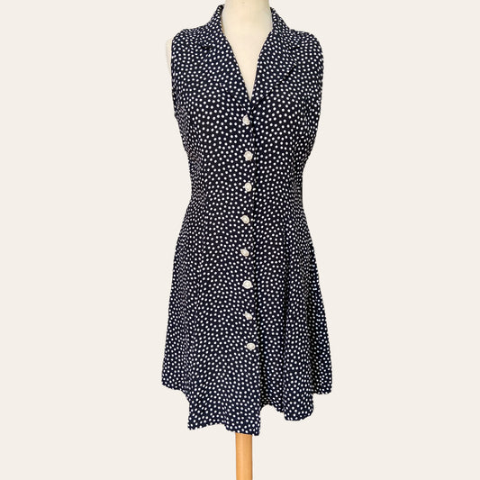 Polka dot buttoned dress