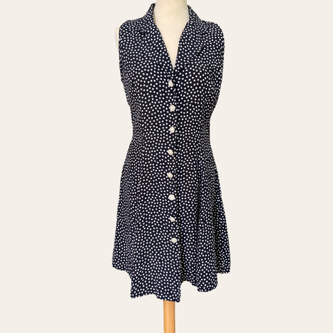 Robe boutonnée à pois