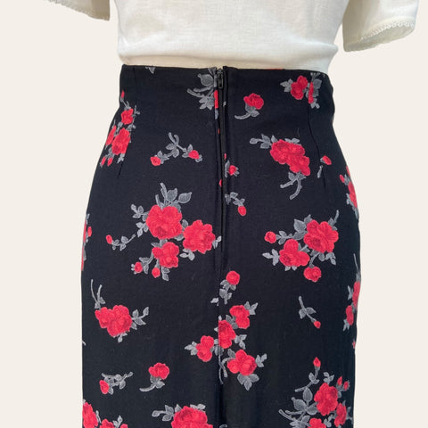 Jupe midi imprimé floral