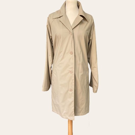 Waterproof beige trench coat