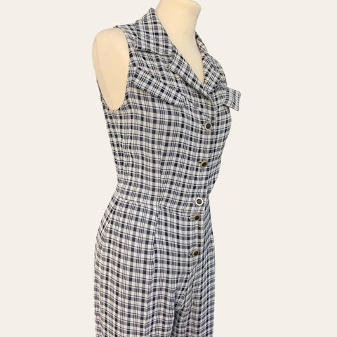 Checkered print jumpsuit