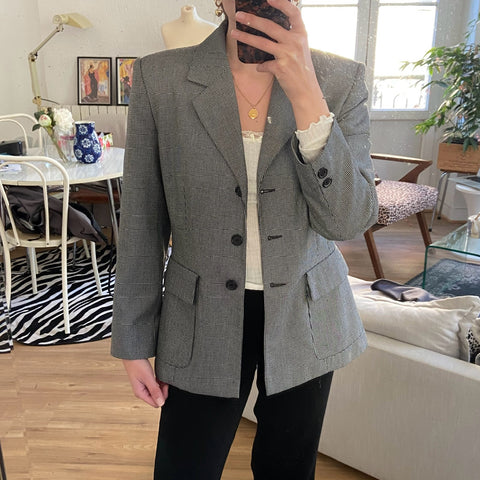 Blazer imprimé à carreaux