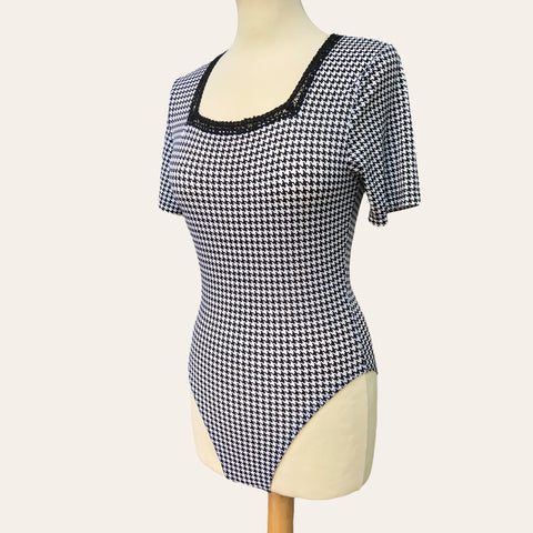 Houndstooth bodysuit