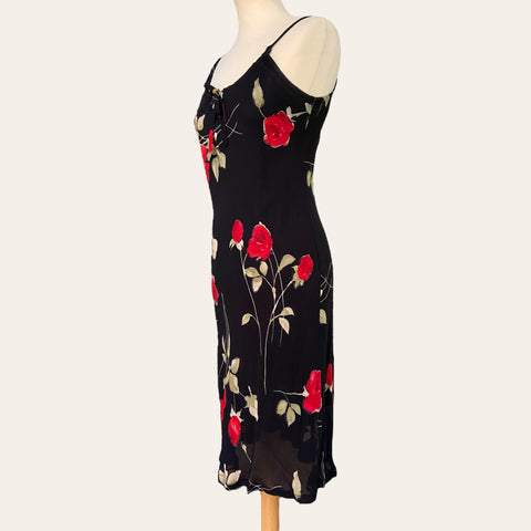 Robe mi-longue imprimé floral