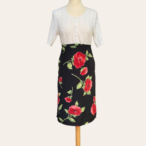 Jupe midi imprimé floral