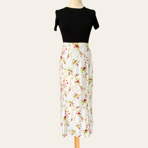 Jupe midi imprimé floral