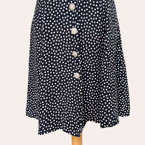 Robe boutonnée à pois