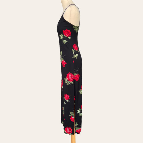 Long floral print dress