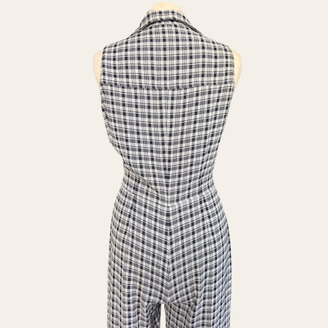 Checkered print jumpsuit