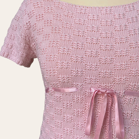 Robe rose en maille