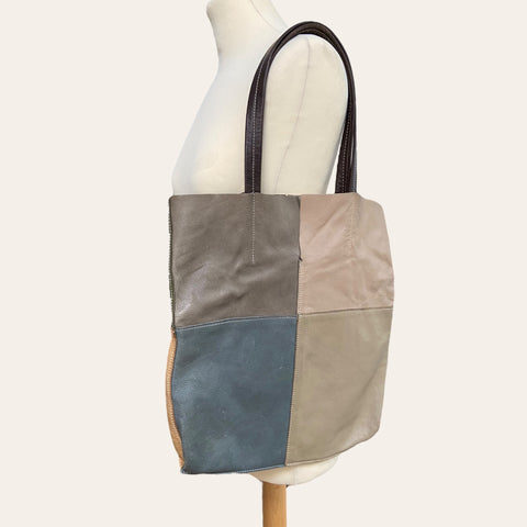 Sac patchwork en cuir