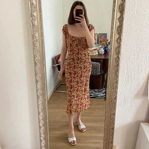 Robe midi imprimé floral