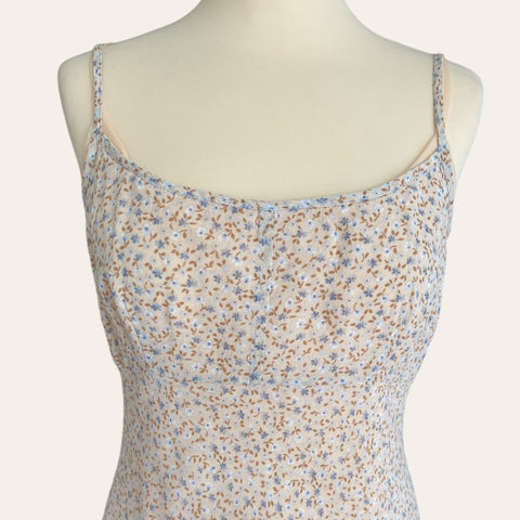 Floral print mid-length dress