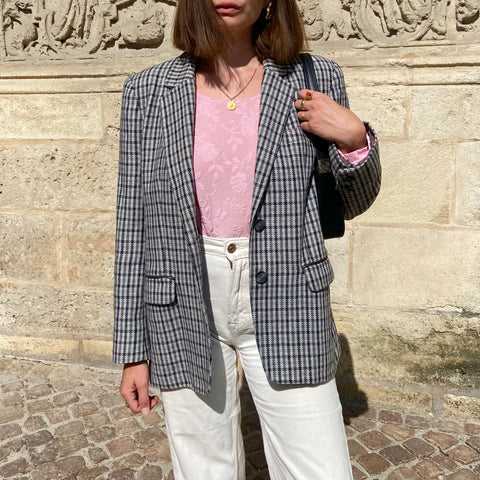 Blazer à carreaux