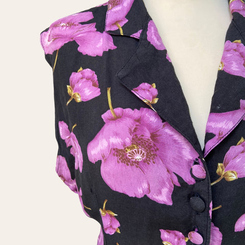 Robe boutonnée imprimé floral