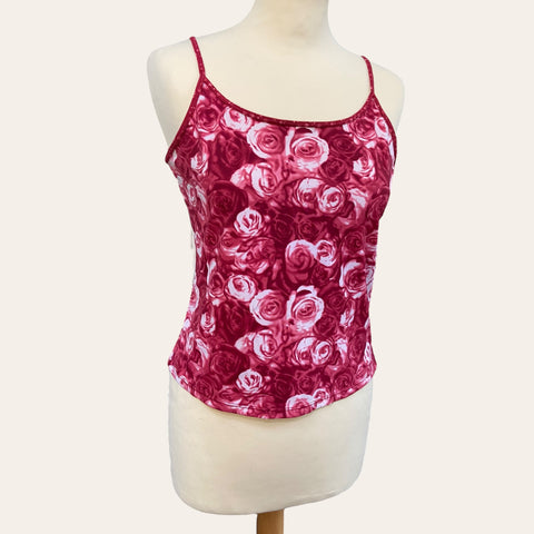 Rose print tank top