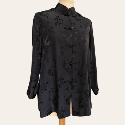 Blouse chinoise satinée