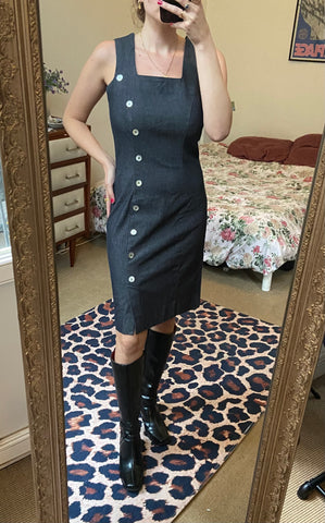 Asymmetrical denim dress