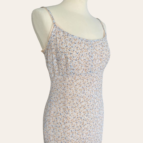 Floral print mid-length dress