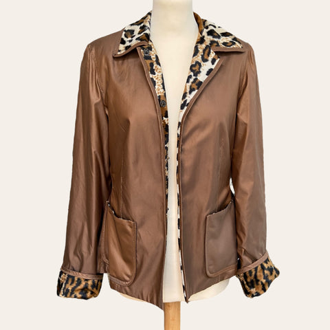 Reversible leopard jacket