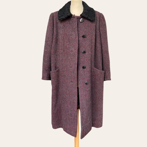 Herringbone wool coat