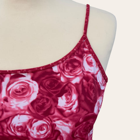 Rose print tank top