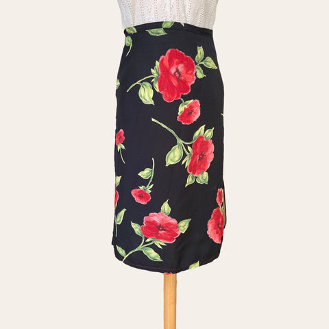 Jupe midi imprimé floral