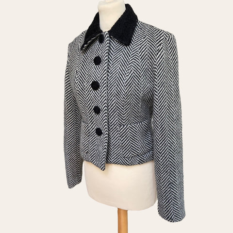 Veste blazer à chevrons